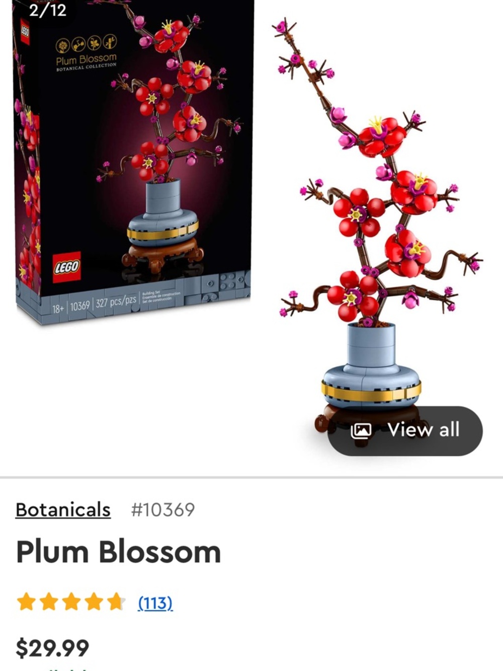 Lego Botanical Collection Plum Blossom